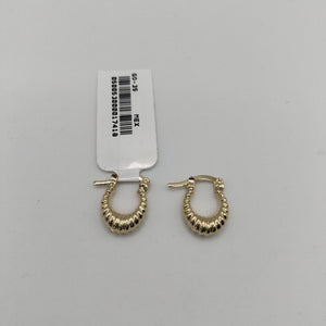 ARETES ARRACADA ESTRIADAS 14K 1.1 GR (NUEVO)