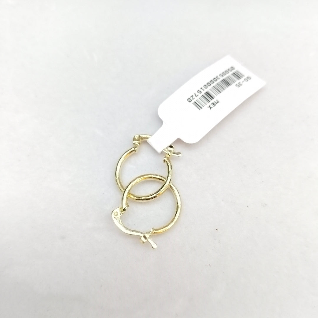 ARETES ARRACADAS ESTRIADAS 14K 1.3 GR (NUEVO)