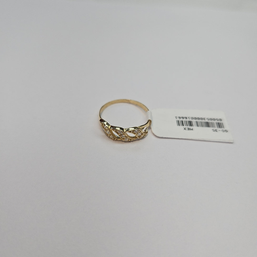 ANILLOS CON CIRCONIAS 14K TALLA 8 1.4 GR (NUEVO)