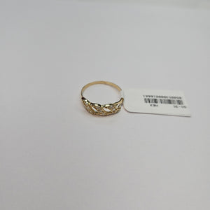 ANILLOS CON CIRCONIAS 14K TALLA 8 1.4 GR (NUEVO)
