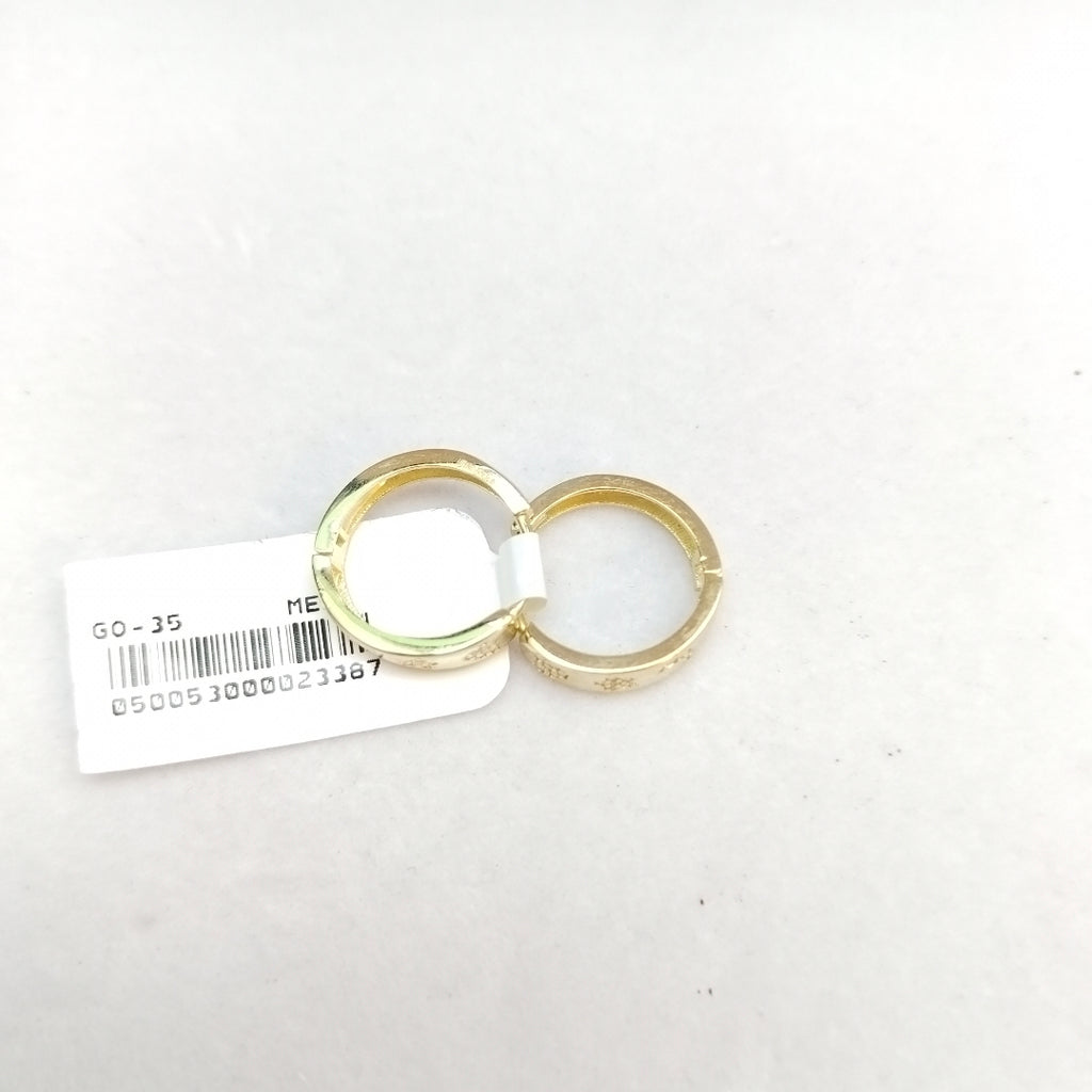 ARETES TEJIDO HUGGIES CON CIRCONIAS 14K 2.9 GR (NUEVO)