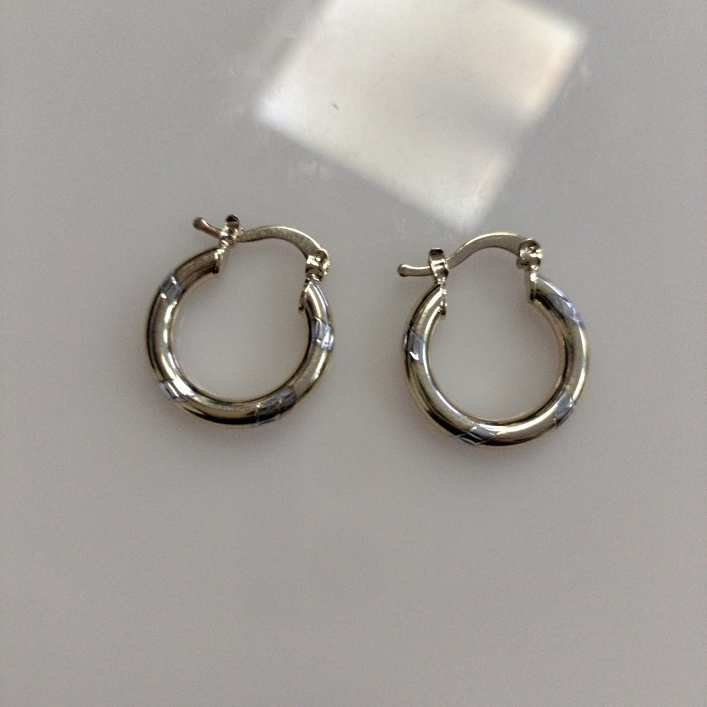 ARETES ARRACADAS COMBINADAS 14K 1.6 GR (NUEVO)