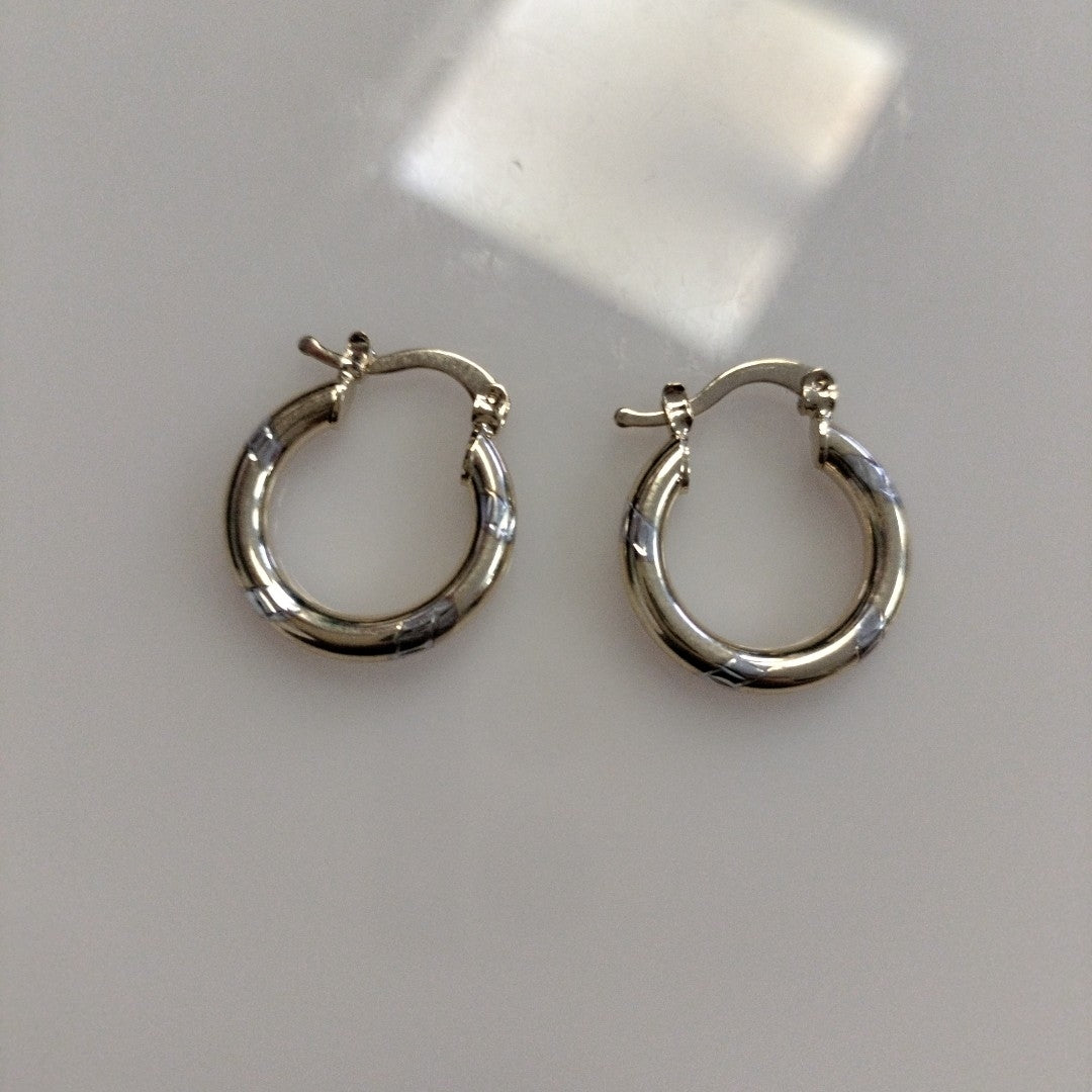 ARETES ARRACADAS COMBINADAS 14K 1.6 GR (NUEVO)
