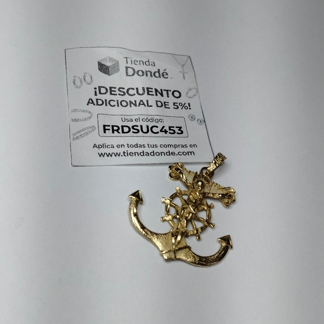 CRISTO EN ANCLA ORO 14 K 6,50 GRMS (SEMINUEVO)