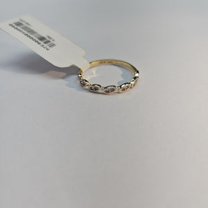 ANILLO ANILLITO FIG C CIRCONIAS 14K 7 TALLA 1.1 GR (NUEVO)