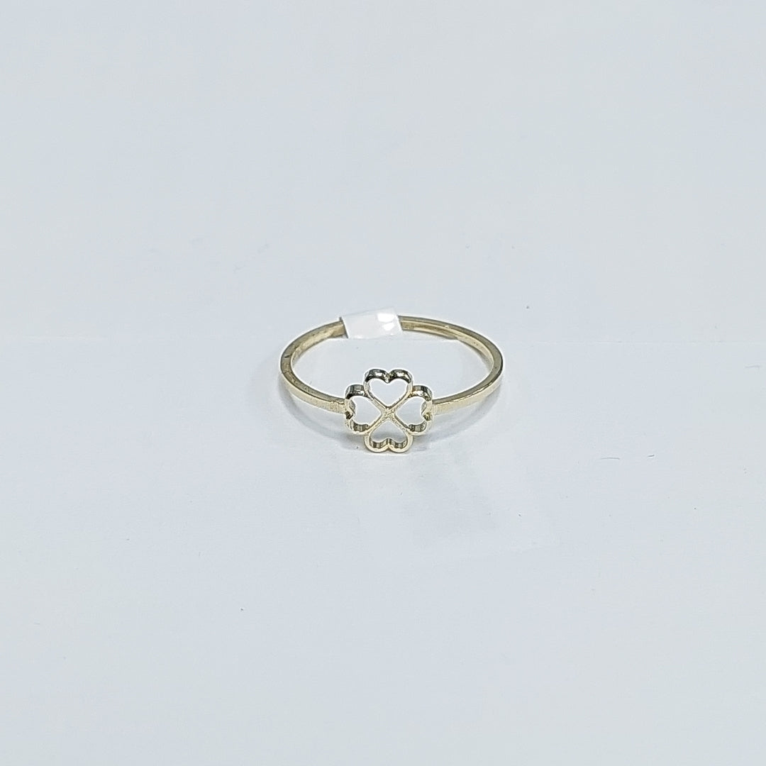 ANILLOS ANILLITO FIG TREBOL 10K TALLA 7 0.8 GR (NUEVO)