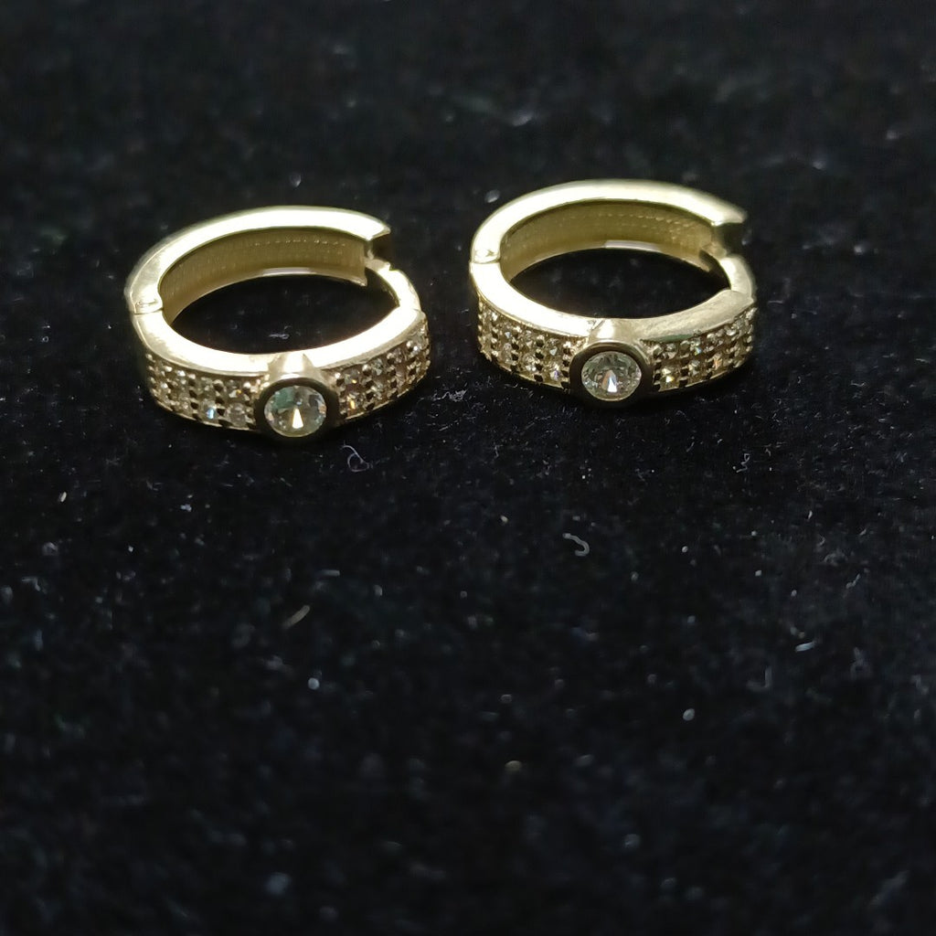 ARETES ARRACADAS C CIRCONIAS 10K 2.7 GR (NUEVO)