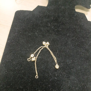 PULSERA ESP CON FIG CORAZONES 14K 18 CM 1.8 GR (NUEVO)
