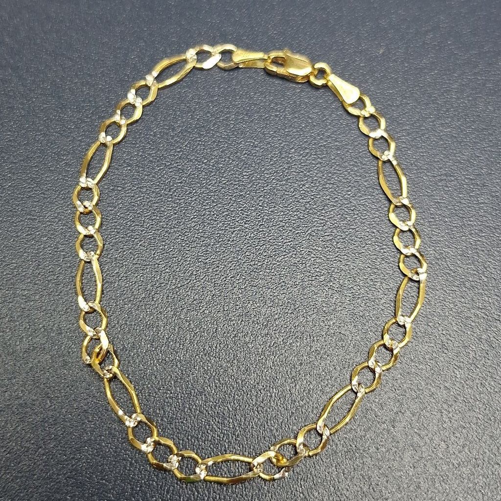 PULSERA 3X1 DIAMANTADA 14K 18 CM 2.7 GR (NUEVO)