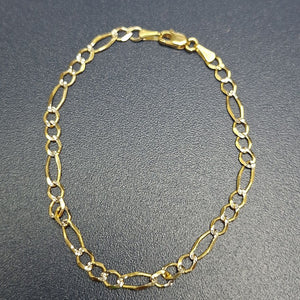 PULSERA 3X1 DIAMANTADA 14K 18 CM 2.7 GR (NUEVO)