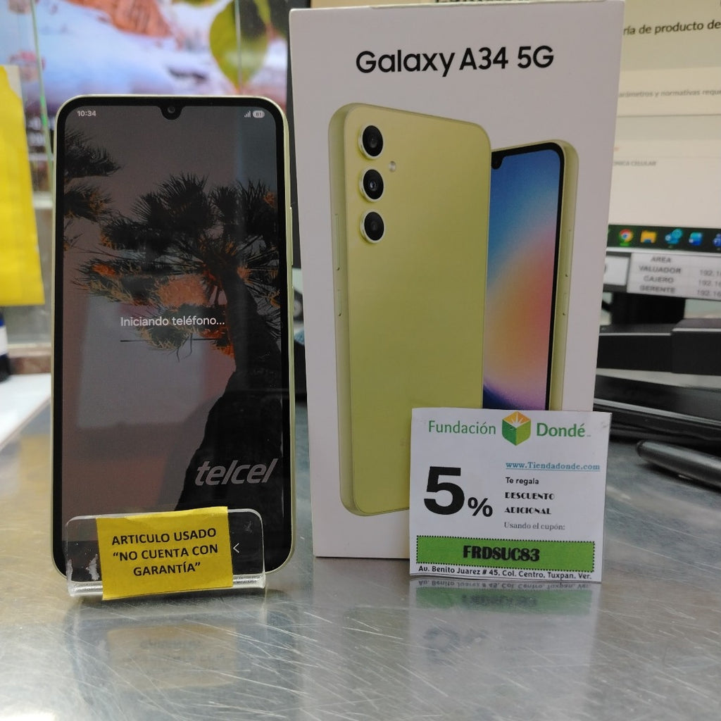 CELULAR SAMSUNG GALAXY A34 5G SM-A346M/N 128 GB 6 GB RAM (SEMINUEVO)