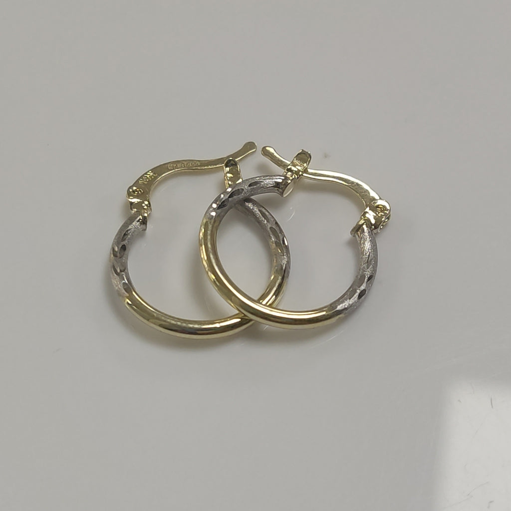 ARETES ARRACADAS COMBINADAS 14K 1.2 GR (NUEVO)