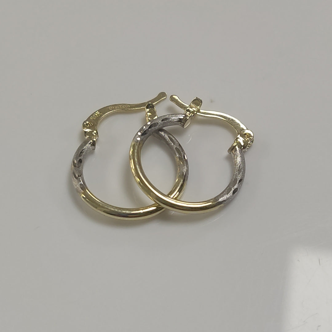 ARETES ARRACADAS COMBINADAS 14K 1.2 GR (NUEVO)