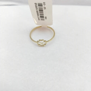 ANILLOS ANILLITO FIG TREBOL 10K TALLA 9 0.8 GR (NUEVO)