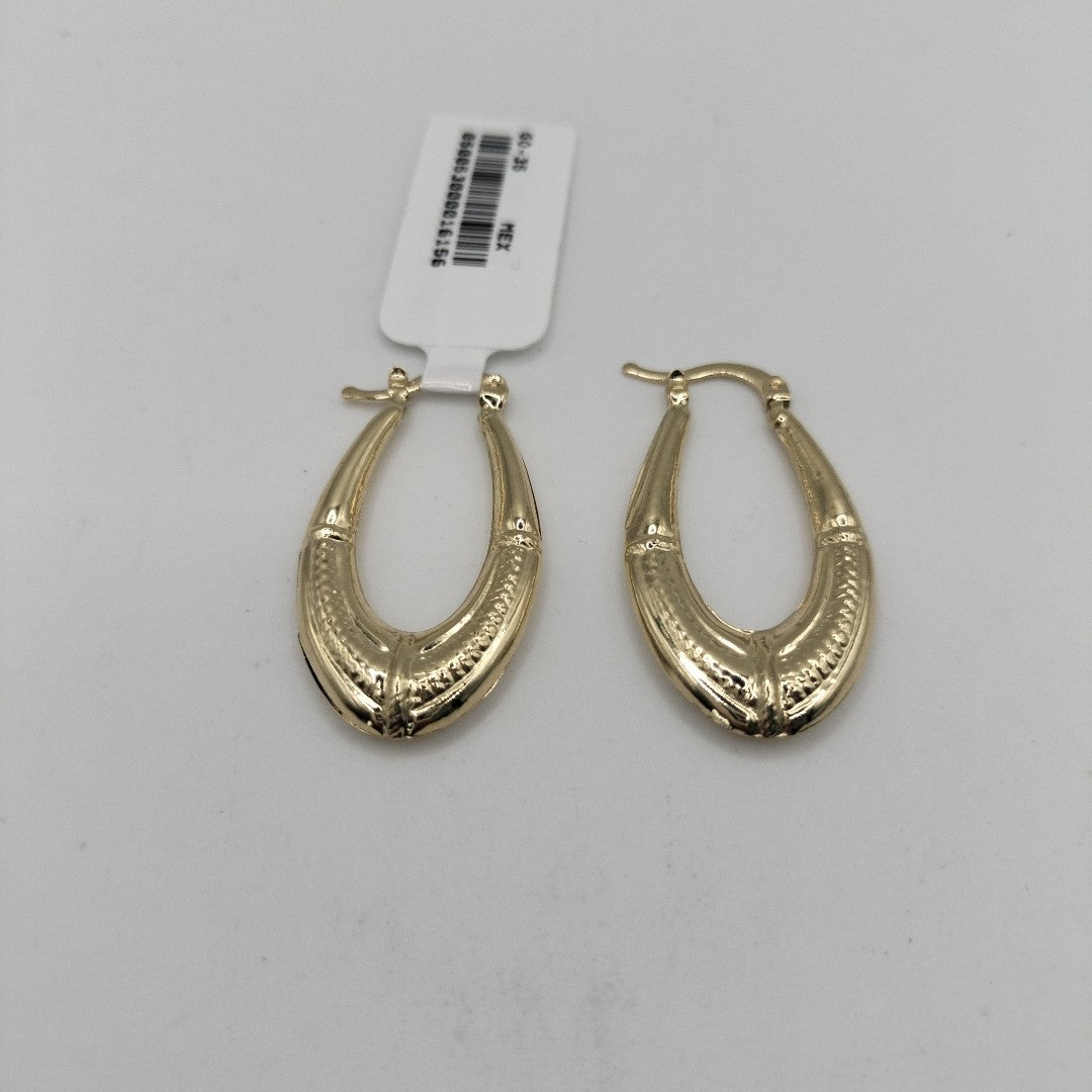 ARETES ARRACADAS ESTRIADAS 14K 2.6 GR (NUEVO)