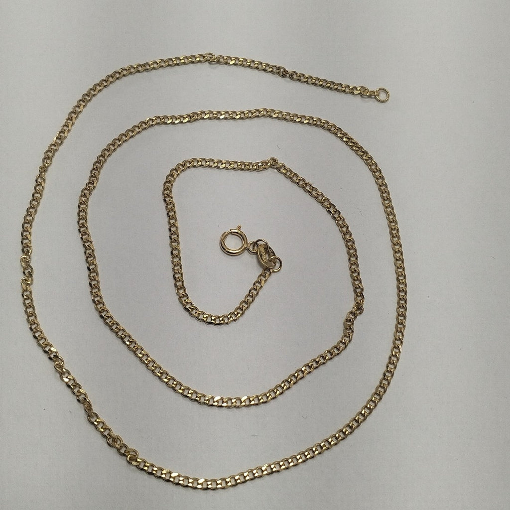CADENAS TEJIDO BARBADA ORO 10K 55 CM 3.8 GR (NUEVO)