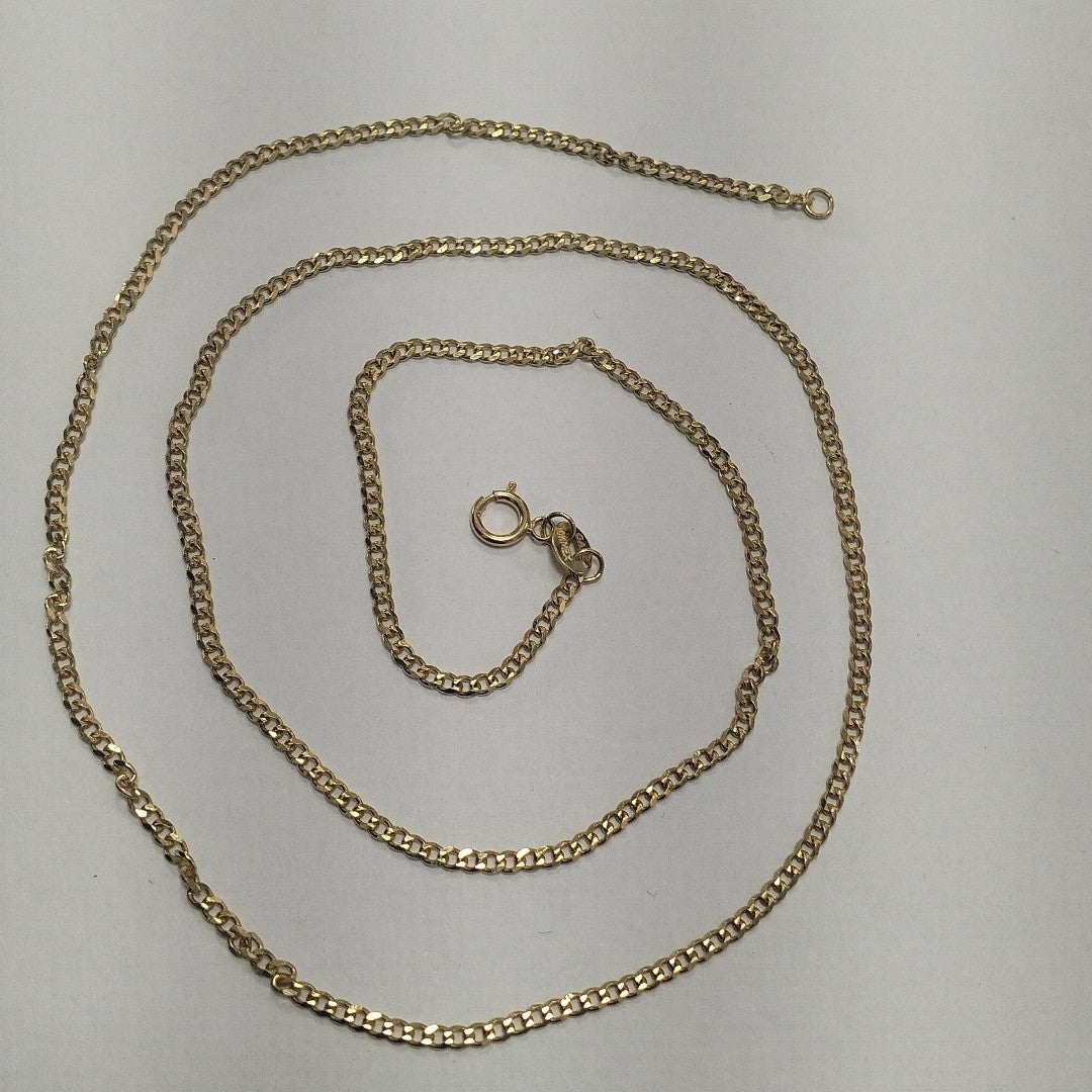 CADENAS TEJIDO BARBADA ORO 10K 55 CM 3.8 GR (NUEVO)