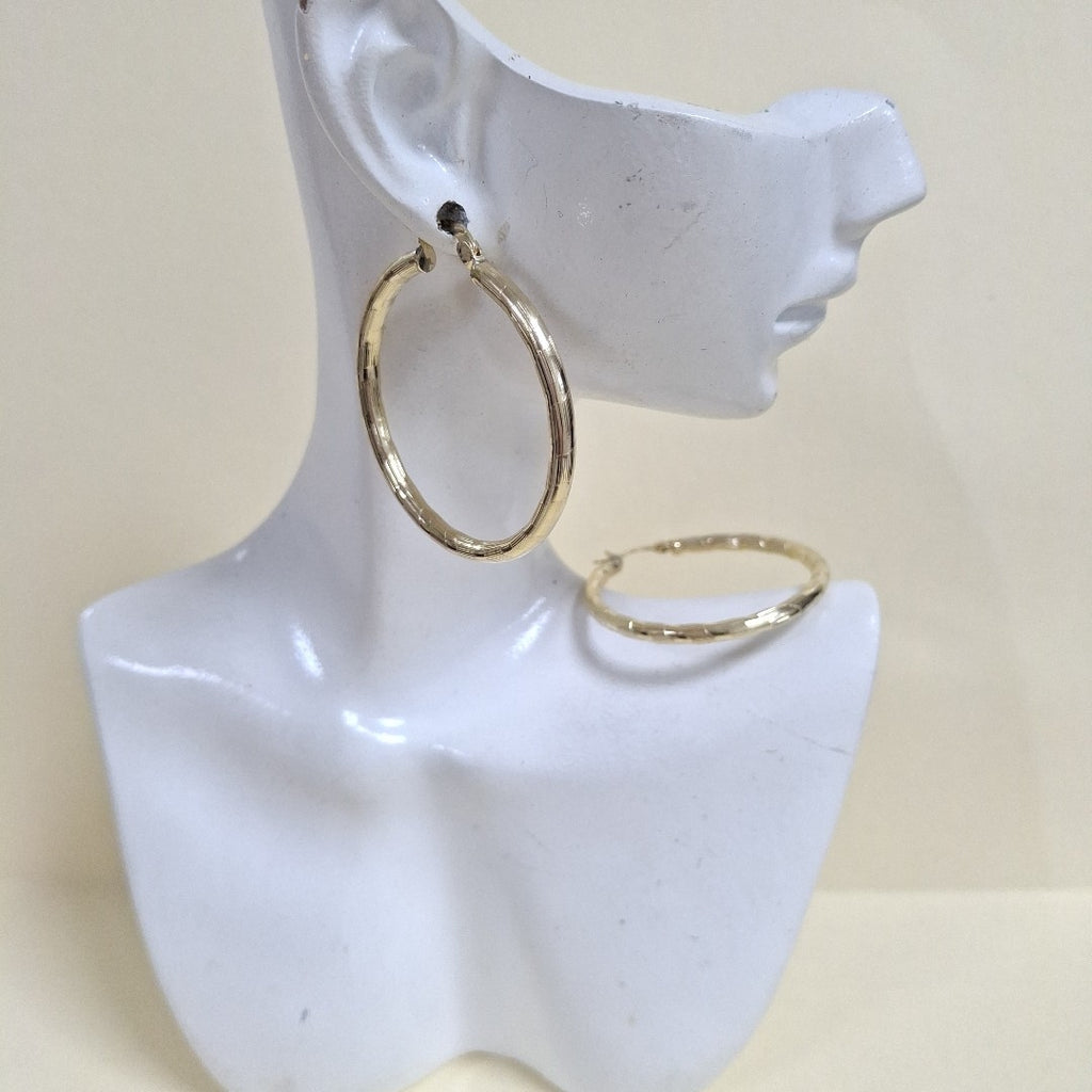 ARETES ARRACADA LABRADA 10K 4 GR (NUEVO)