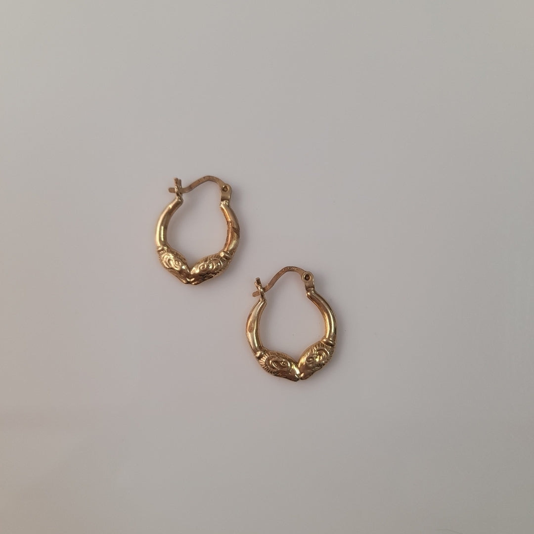 ARRACADAS PAR ORO 14 K 1,20 GRMS (SEMINUEVO)