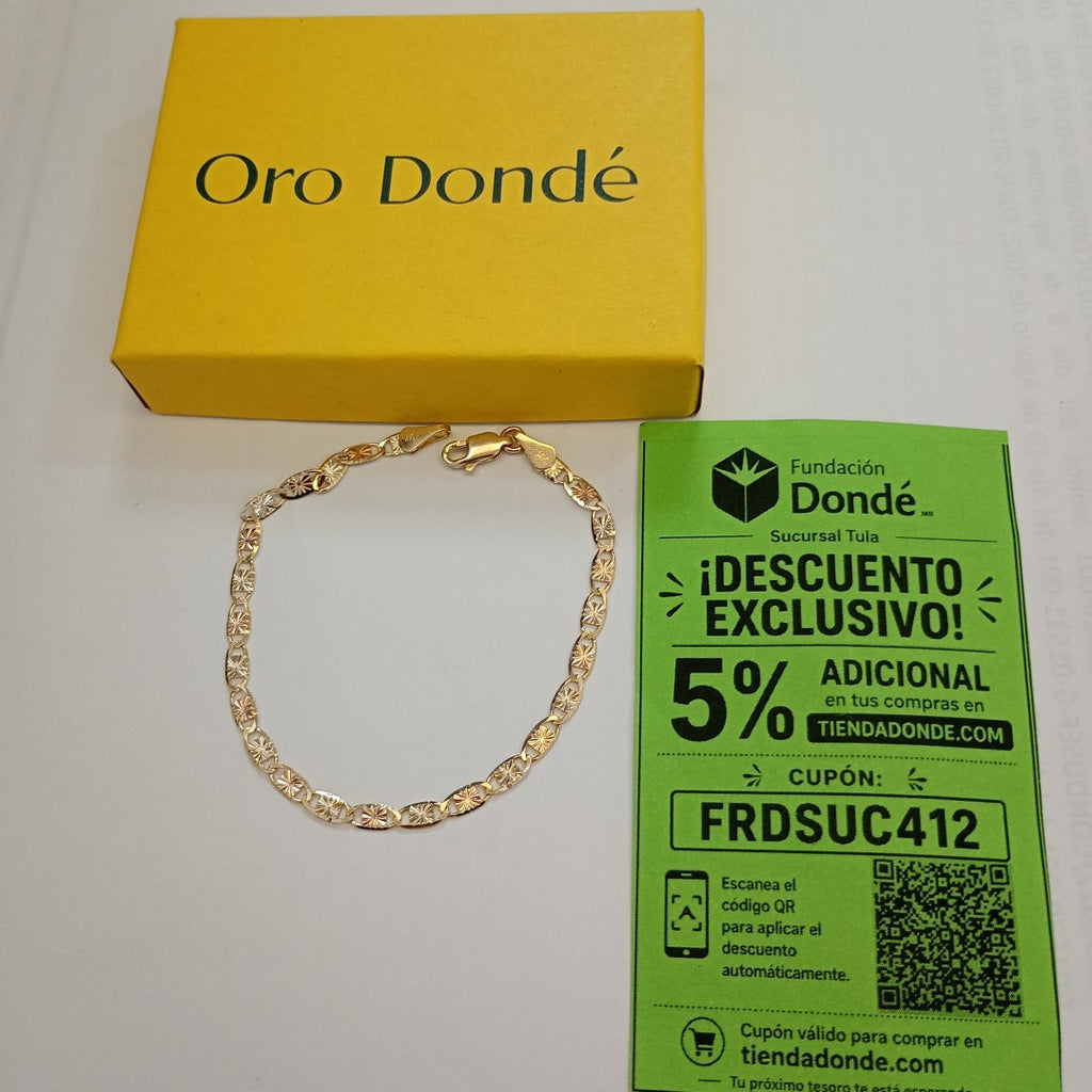 PULSERA GUCHI 14K 18 CM 3 GR (NUEVO)