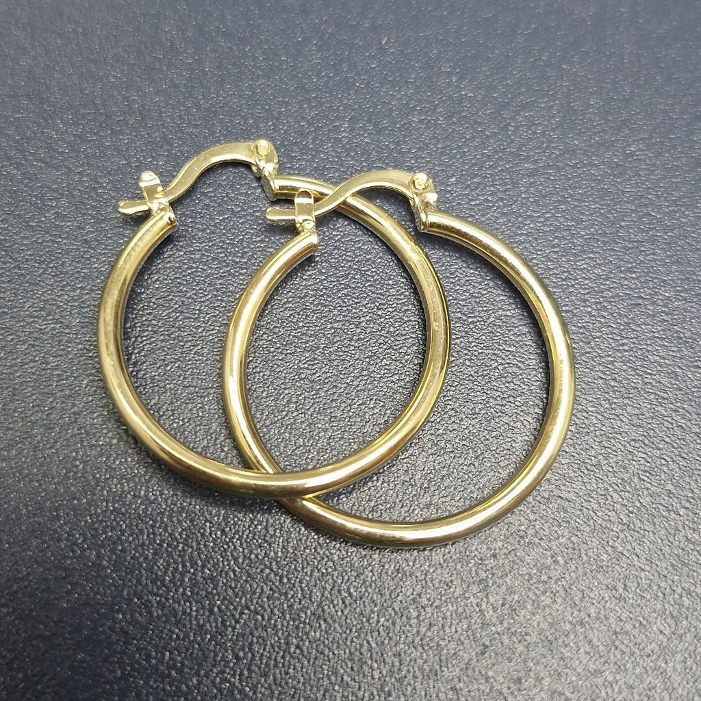 ARETES TEJIDO ARRACADAS LISAS 14K 1.6 GR (NUEVO)
