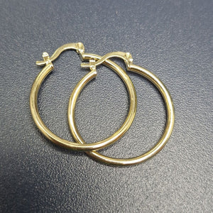 ARETES TEJIDO ARRACADAS LISAS 14K 1.6 GR (NUEVO)