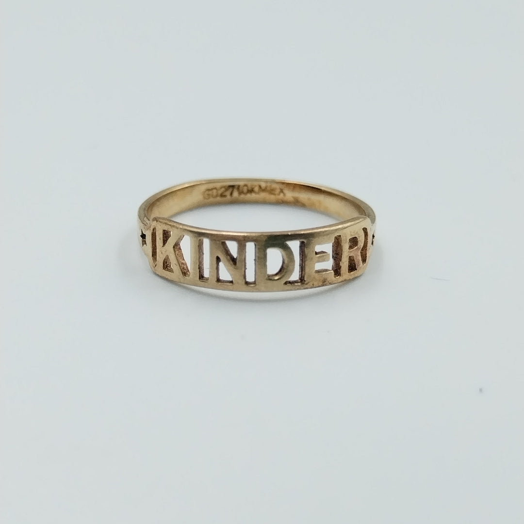 ANILLO DE GRADUACIÓN ORO 10 K 0.7 GRMS (SEMINUEVO)
