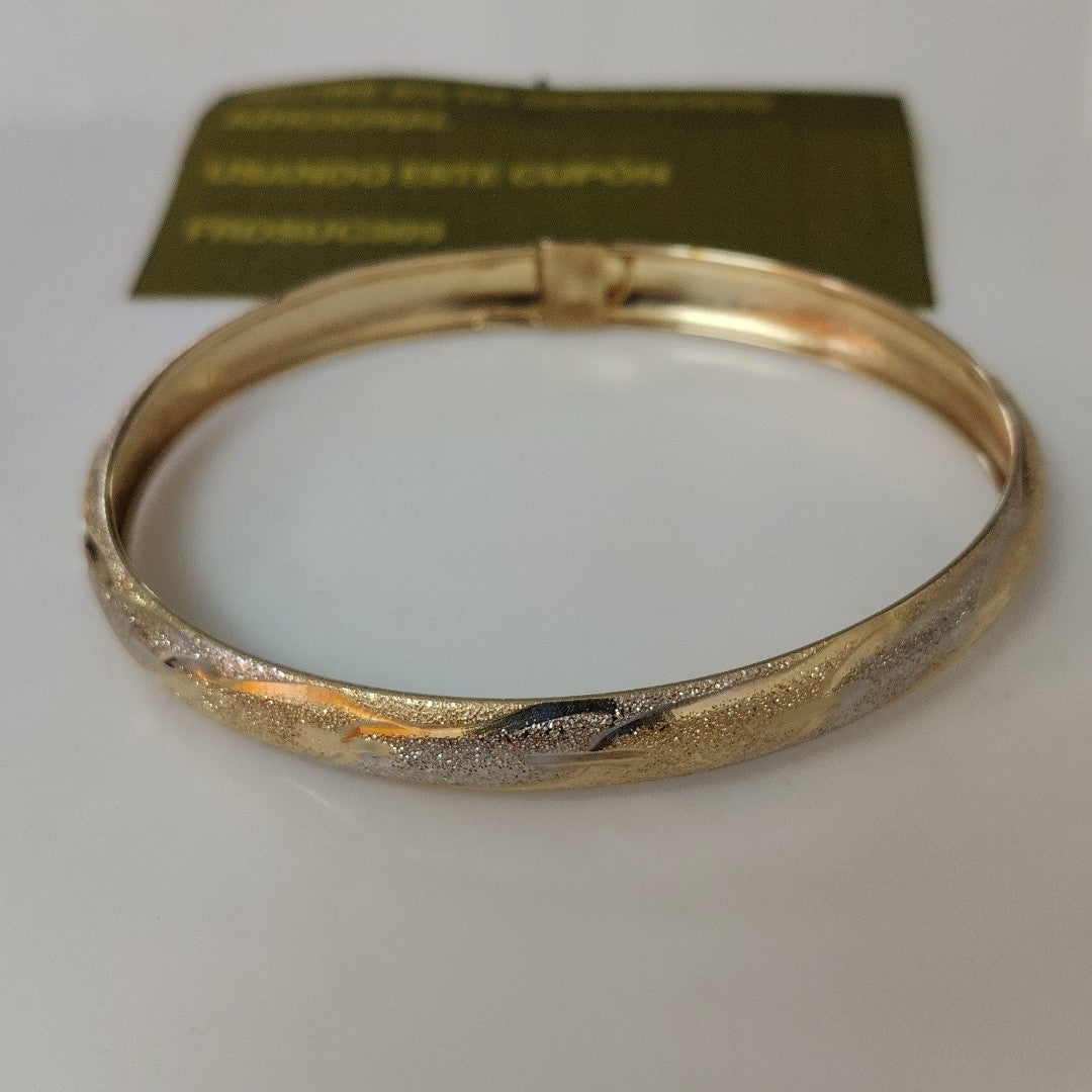 PULSERA RIGIDA ORO, ORO COMBINADO 14 K 6 GRMS (SEMINUEVO)