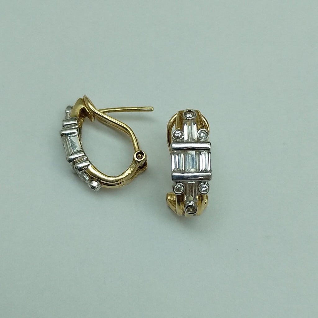 ARETES PAR ORO, RODIADO 14 K 5.6 GRMS (SEMINUEVO)