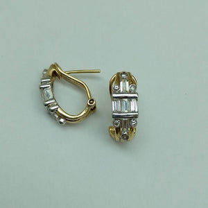 ARETES PAR ORO, RODIADO 14 K 5.6 GRMS (SEMINUEVO)