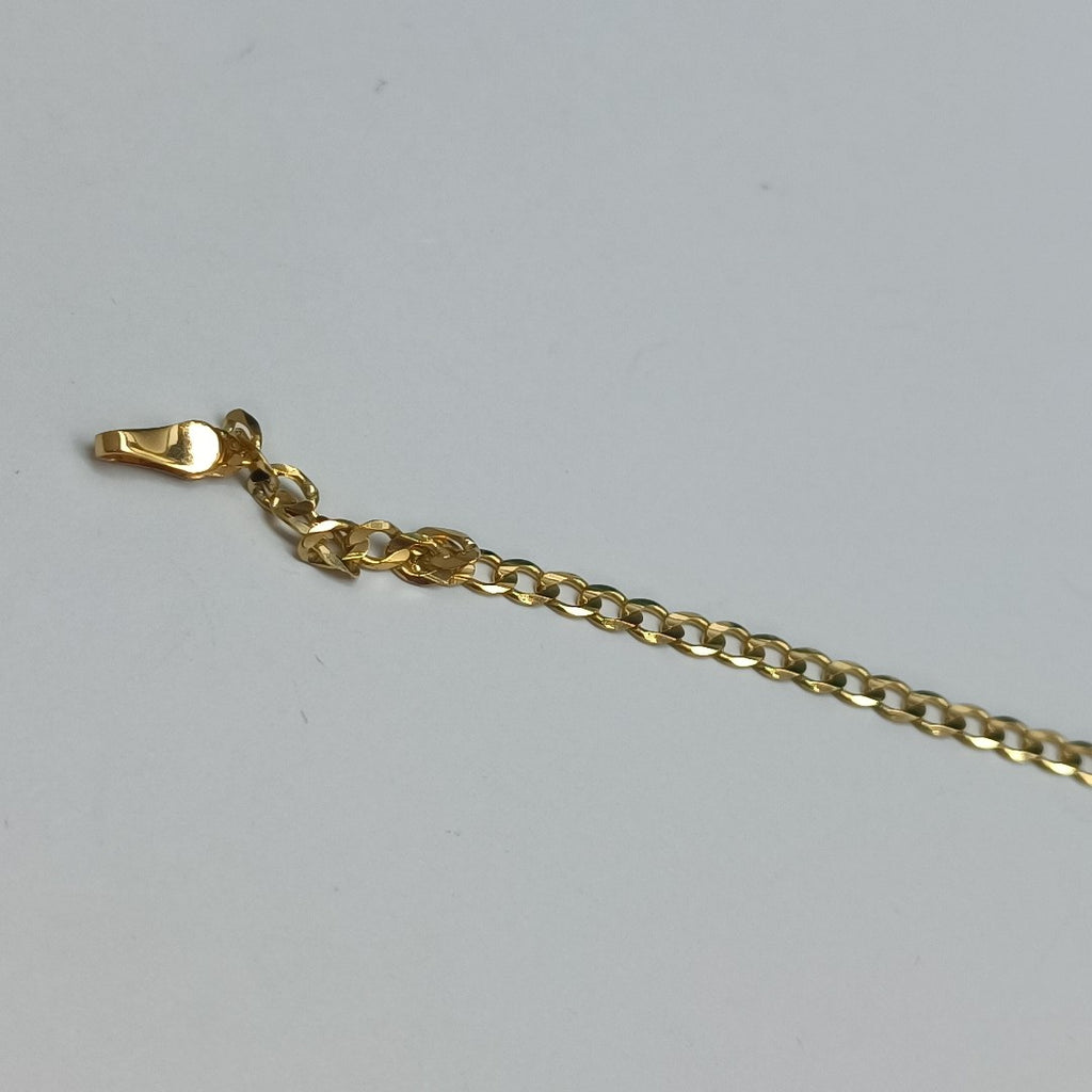PULSERA TEJIDO BARBADA 14K 18 CM 3.2 GR (NUEVO)