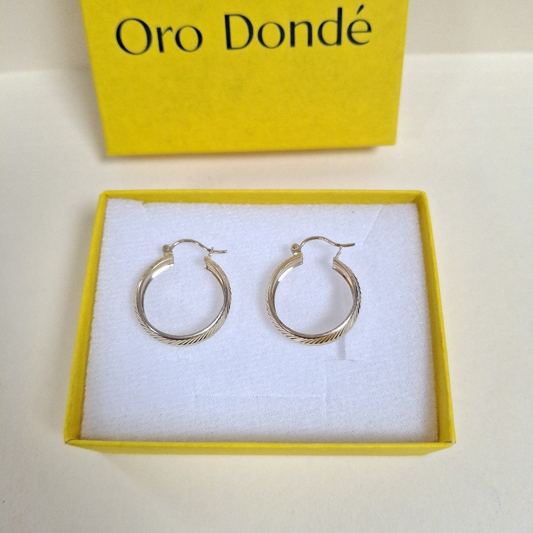 ARETES ARRACADAS LABRADAS 10K 2.9 GR (NUEVO)