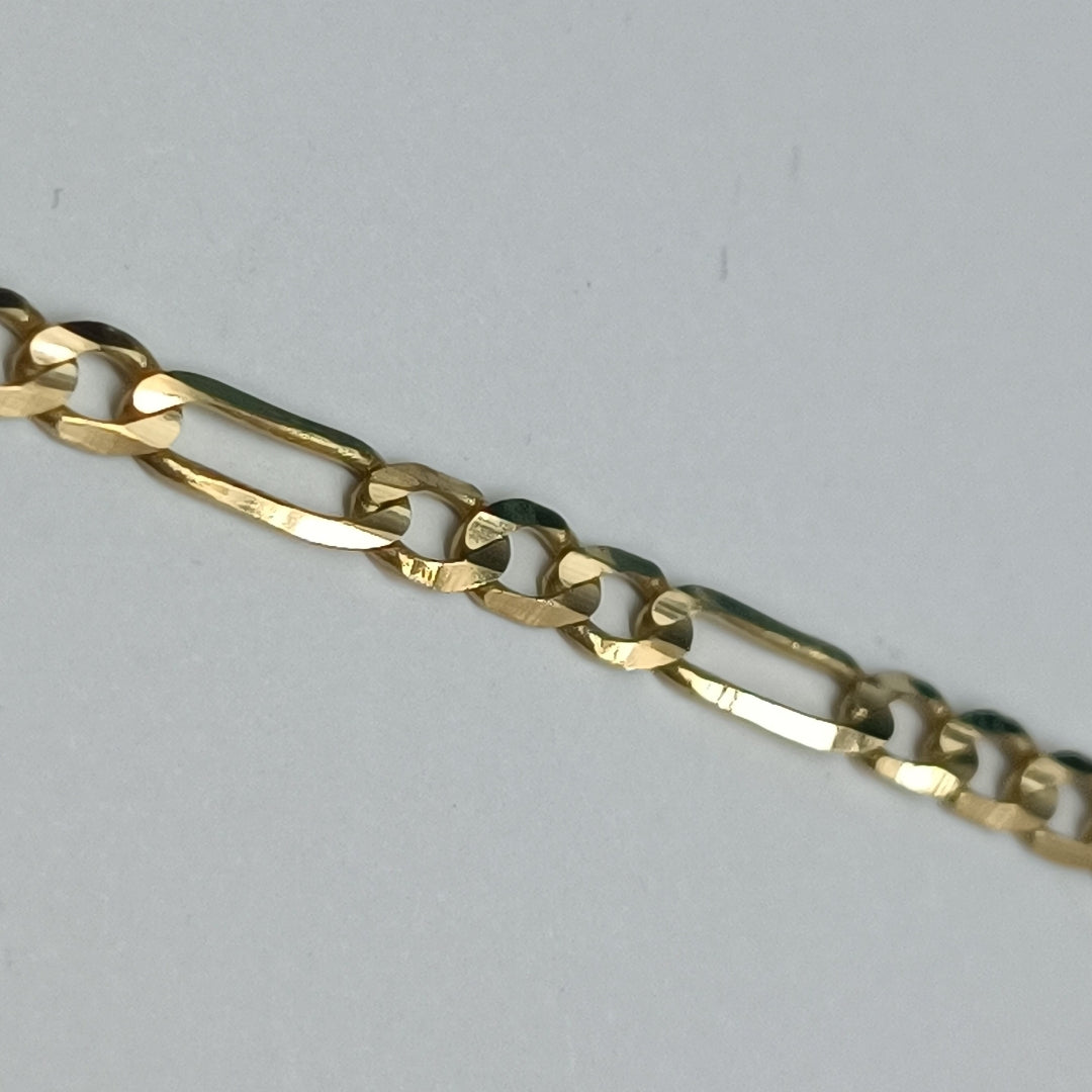 PULSERA TEJIDO 3X1 14K 21 CM 3 GR (NUEVO)