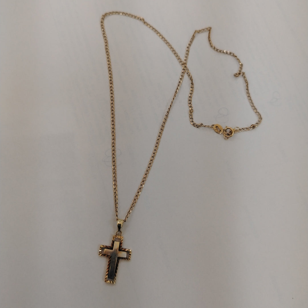 CADENA, CRUZ ORO 10 K 4.2 GRMS (SEMINUEVO)