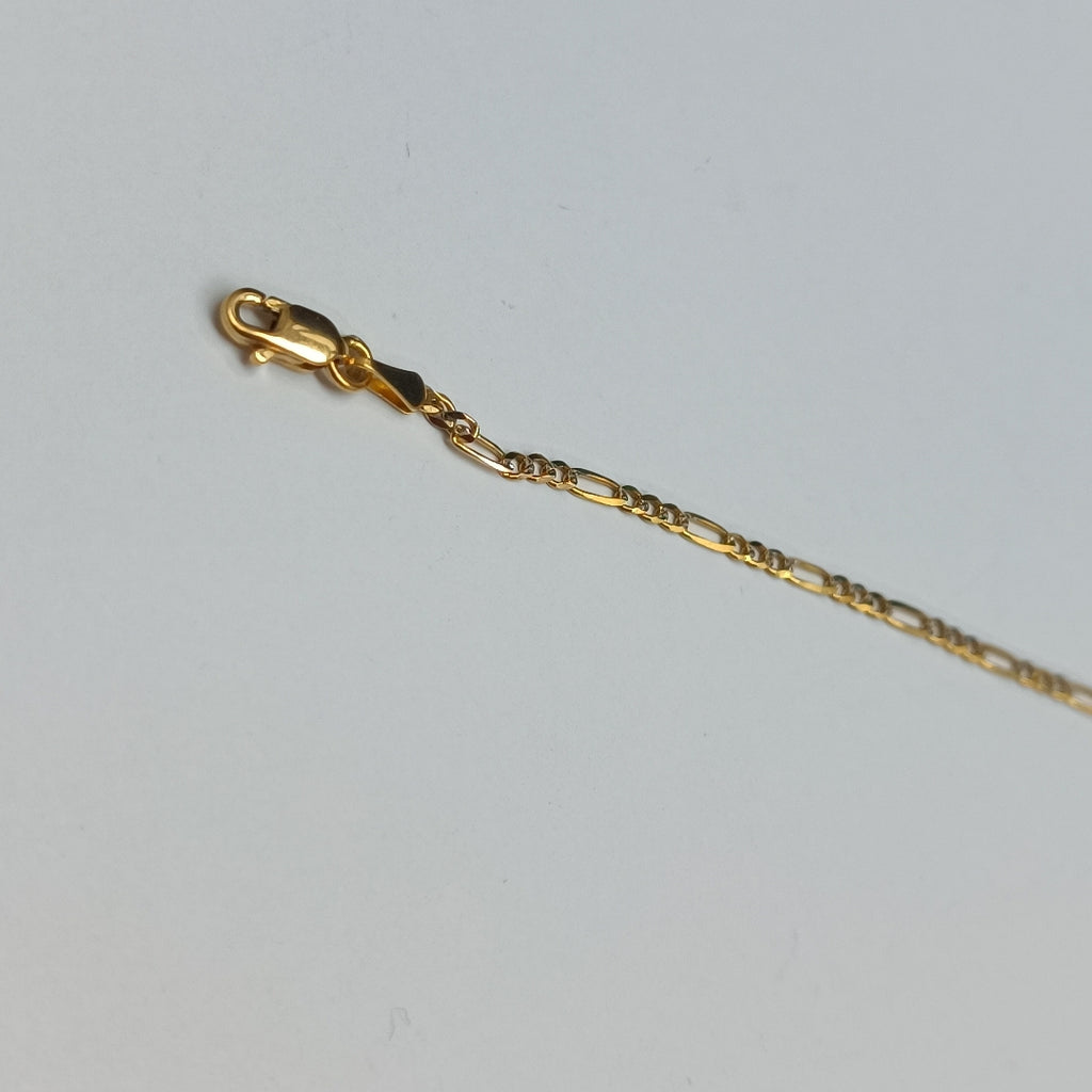 PULSERA 3X1 DIAMANTADA 14K 18 CM 1.5 GR (NUEVO)