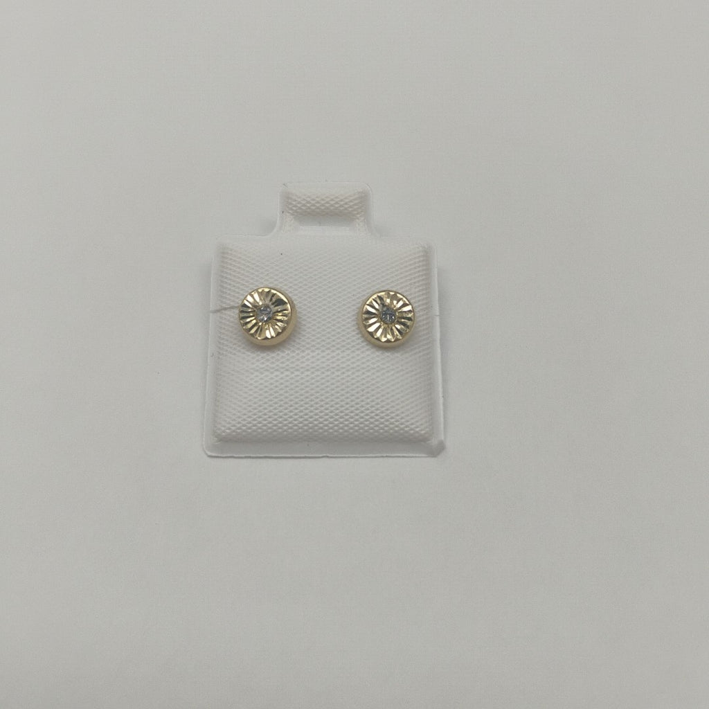 BROQUELES BROQUEL FIG BOTON C CIRCONIA 14K 0.2916 GR (NUEVO)