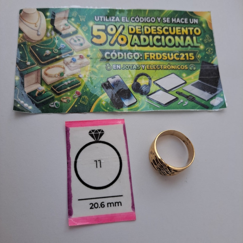 ANILLO ORO 14 K 8.6 GRMS (SEMINUEVO)