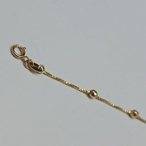 PULSERA ESPECIAL CON BOLITAS 14K 18 CM 1.4 GR (NUEVO)