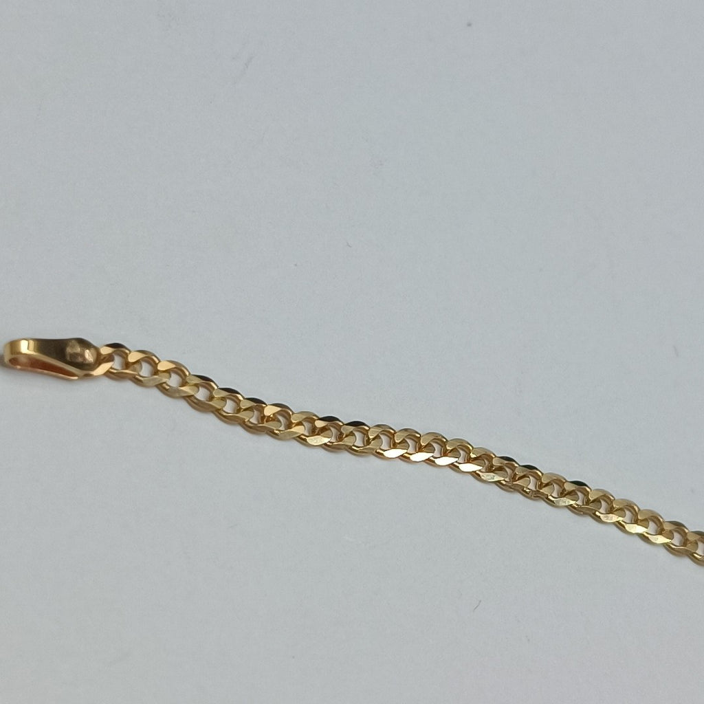 PULSERA TEJIDO BARBADA 14K 18 CM 2.1 GR (NUEVO)