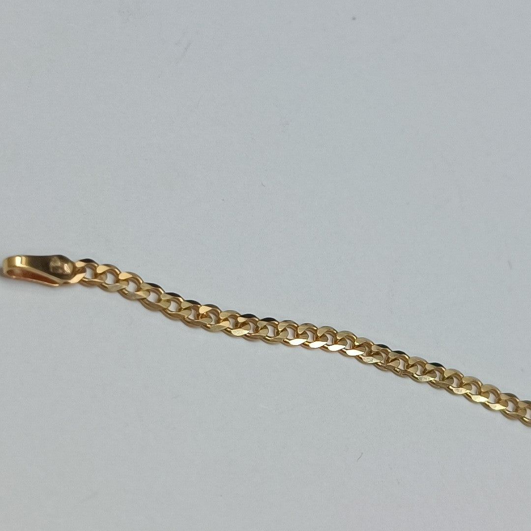 PULSERA TEJIDO BARBADA 14K 18 CM 2.1 GR (NUEVO)