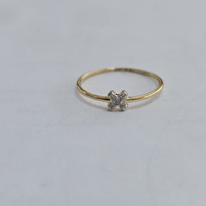 ANILLO ANILLITO C CIRCONIAS 14K 7 TALLA 0.7 GR (NUEVO)