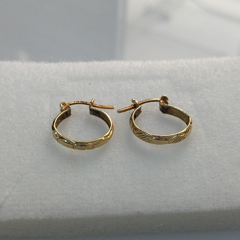 ARRACADAS PAR ORO 14 K 1 GRMS (SEMINUEVO)