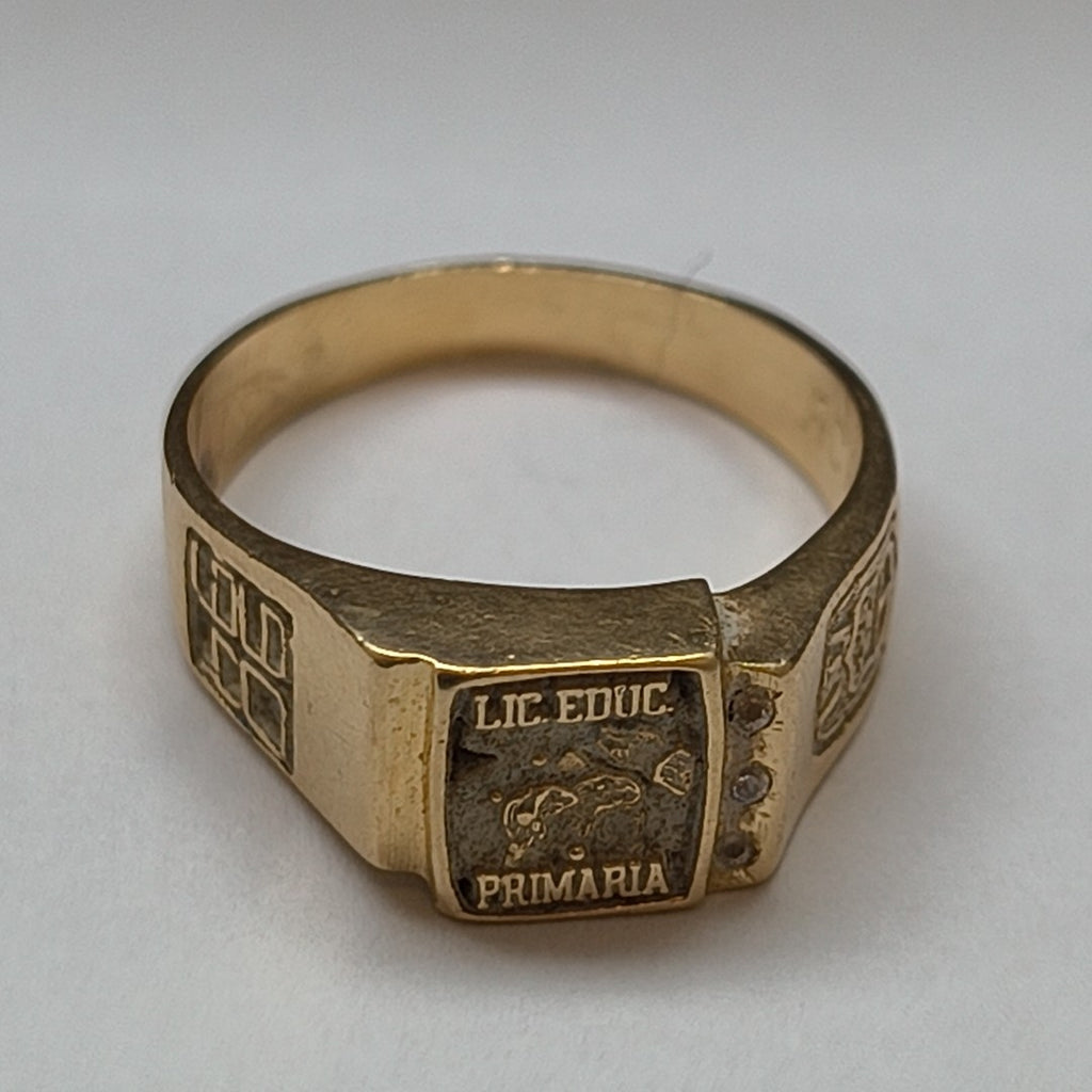 ANILLO DE GRADUACIÓN ORO 14 K 6.1 GRMS (SEMINUEVO)