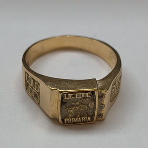 ANILLO DE GRADUACIÓN ORO 14 K 6.1 GRMS (SEMINUEVO)