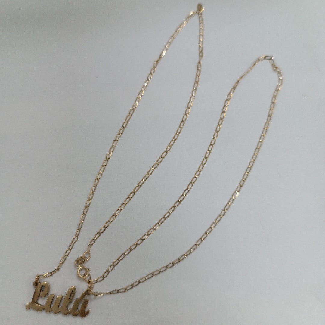 CADENA, DIJE ORO 14 K 3.7 GRMS (SEMINUEVO)