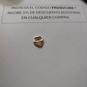 ARETES HUGGIES OVALADA C CIRCONIAS 14K 2.4 GR (NUEVO)