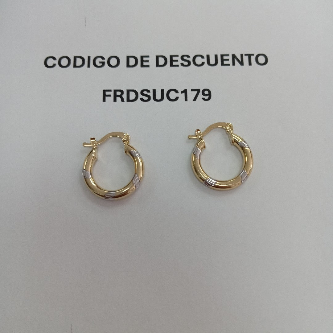 ARETES ARRACADAS COMBINADAS 14K 1.6 GR (NUEVO)