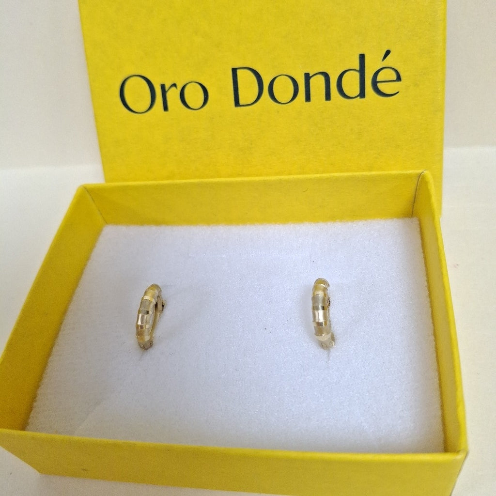 ARETES ARRACADAS FACETADAS 10K 1.7 GR (NUEVO)