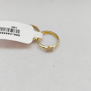 ARETES ARRACADAS FIG ESTRELLA CIRCONIAS 10K 1.6 GR (NUEVO)