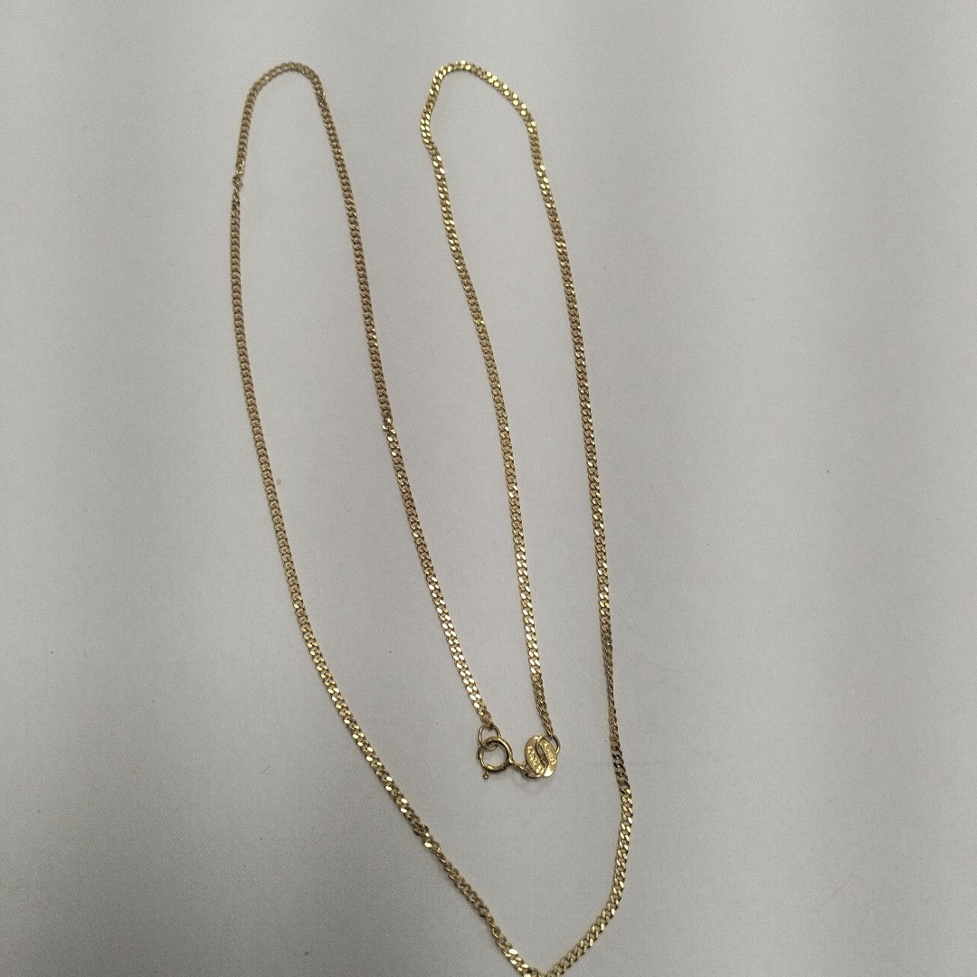 CADENAS TEJIDO BARBADA ORO 10K 55 CM 2.7 GR (NUEVO)